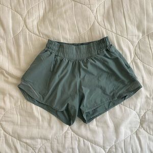 Green Lululemon Hotty Hot Shorts
